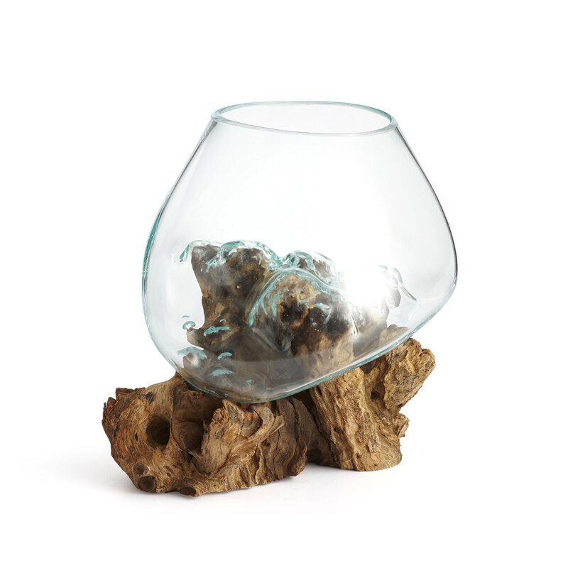 JIVA BOWLS - 25cm - Glass vase / Terrarium / Crystal Holder / Flower vase / Floating candle / Bonsai Planter/ Fish tank / coffee table decor. - Sculptree