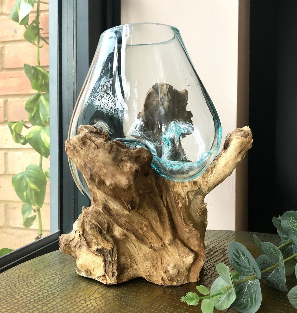 JIVA BOWLS - 40cm - Glass vase / Terrarium / Mini home Garden / Aquarium / Outdoor accent piece. - Sculptree